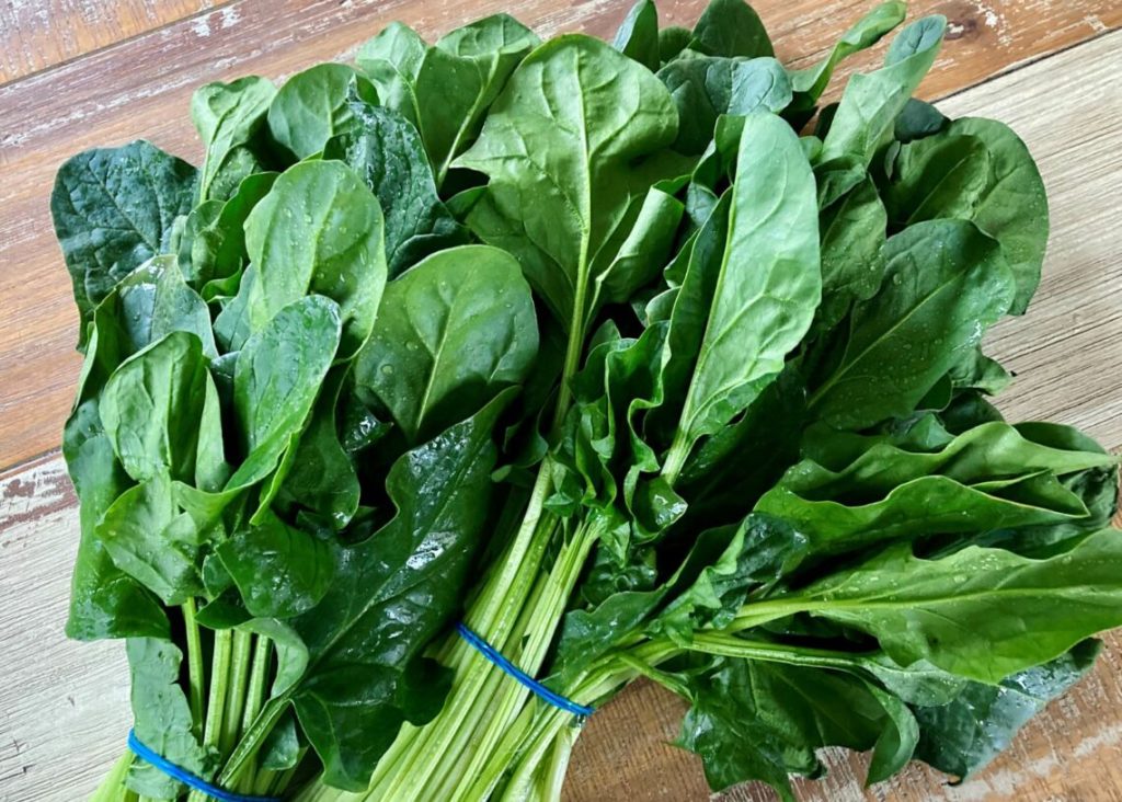 gezonde groene bladgroente spinazie